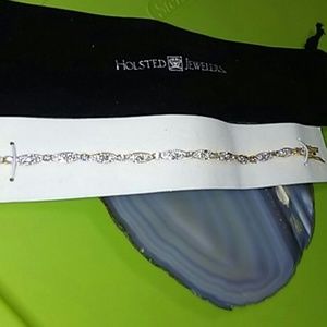 High Fashion Tennis Bracelet in goldtone setting